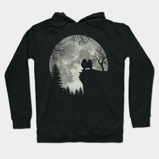 Pomeranian Dog And Moon Scary Halloween Hoodie